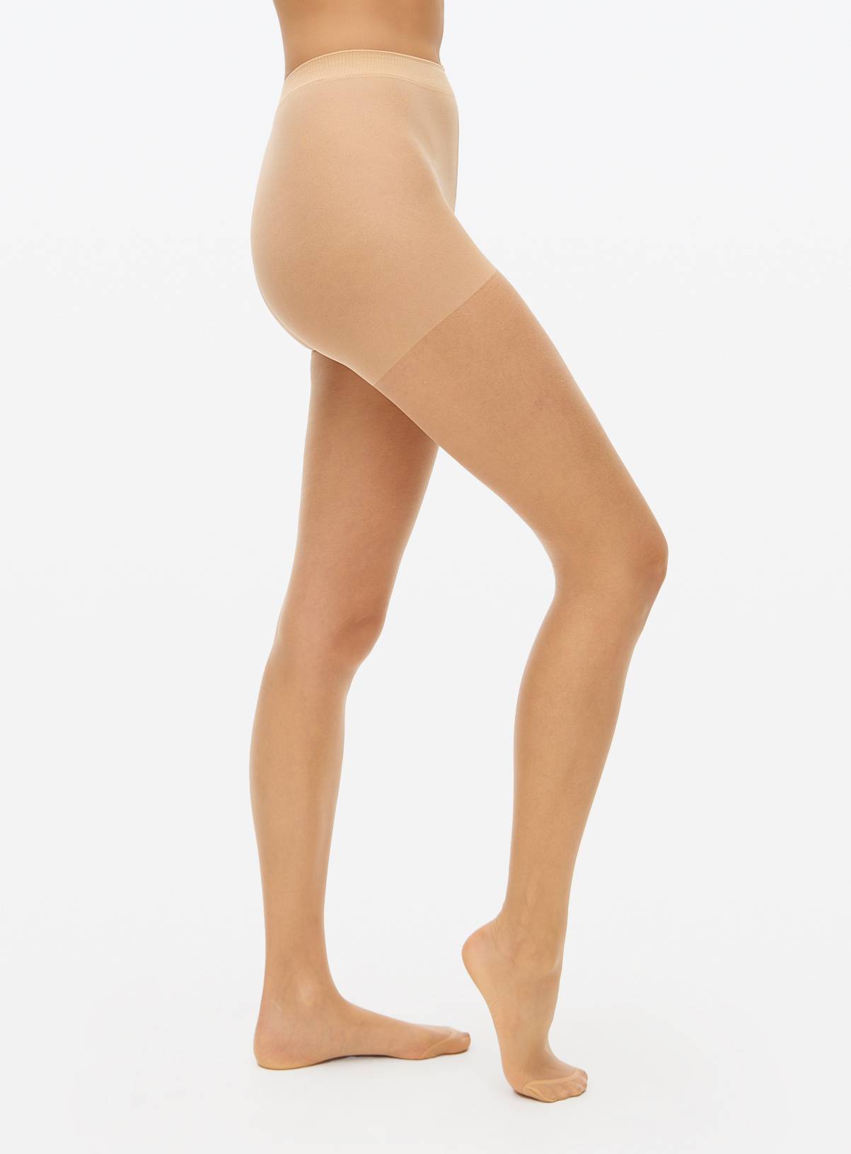 Caramel Nude 15 Denier Gloss Tights 2 Pack L - Image 1